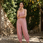 Women's Casual Striped Spaghetti Strap Jumpsuit