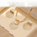 ✨ Modern Geometric Jewelry Set – Gold-Plated, Lightweight, Chic 🔶