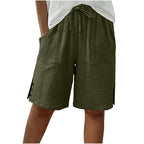 Women's Summer Shorts with Side Button Detail