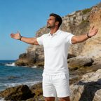 Men's Summer 2-Piece Collar Shirt & Shorts Set