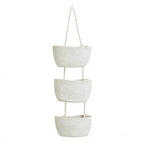 🧺 Wall-Hanging Storage Organizer – 3-Tier, Boho Style, Space-Saving 🏡