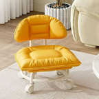 🪑 Rolling Low Stool with Backrest – Padded seat & silent casters – comfortable and mobile 🛠️