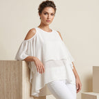 ⌛Limited-Time Offer-Women's Summer Cold Shoulder Ruffle Top