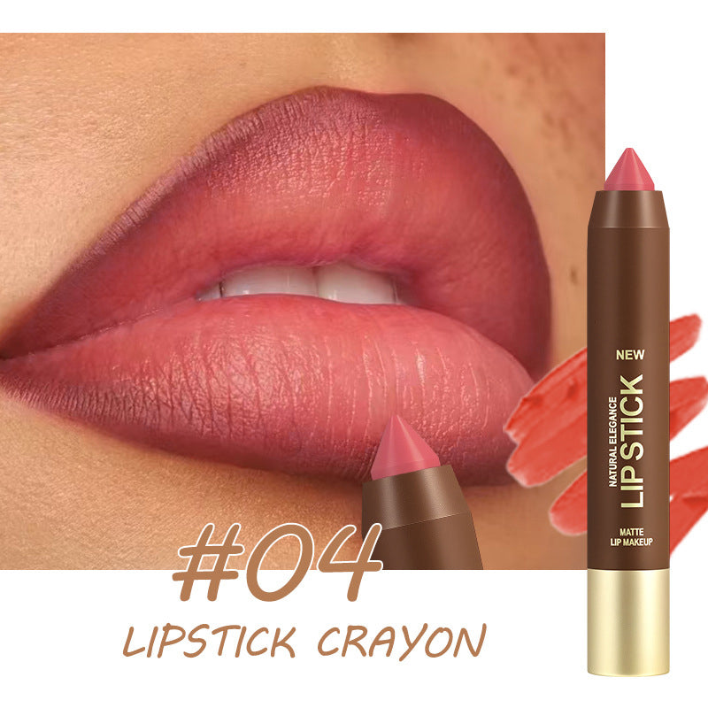Long-Lasting Matte Lip Crayon for Women | 2-in-1 Liner & Lipstick | Hydrating & Non-Drying | Precision Triangular Tip | 6 Colors ✨