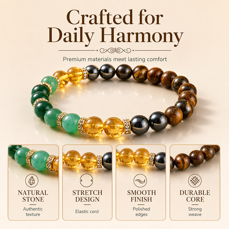 Multicolor Crystal Stone Stretch Beaded Bracelet