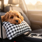 🐶Secure Travel Pet Booster – Portable Dog Car Seat Booster, Safety Harness Included Soft Padded Pet Travel Carrier for Small & Medium Dogs