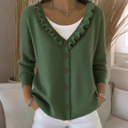 💖Women's Ruffle Collar Knit Cardigan