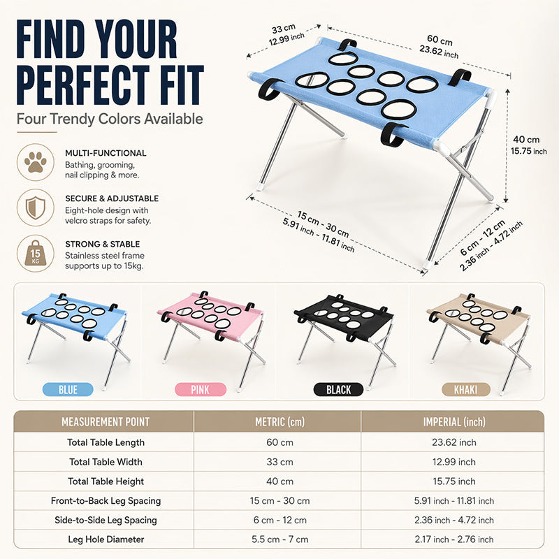 🐕2-in-1 Foldable Pet Grooming Bed