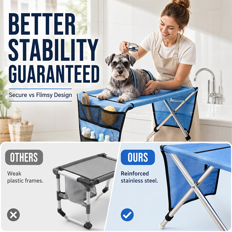 🐕2-in-1 Foldable Pet Grooming Bed