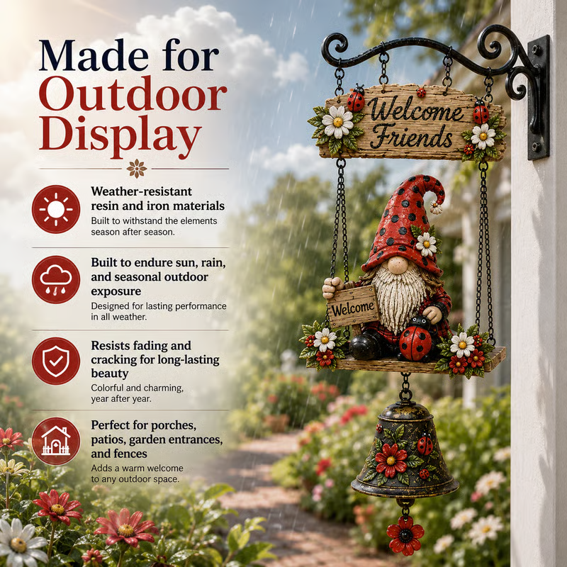 Gnome Welcome Doorbell Outdoor Decor