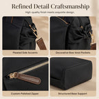 📢📢50% OFF !! ⏰Casual Canvas Tote Bag with Pleated Side Pockets for Women