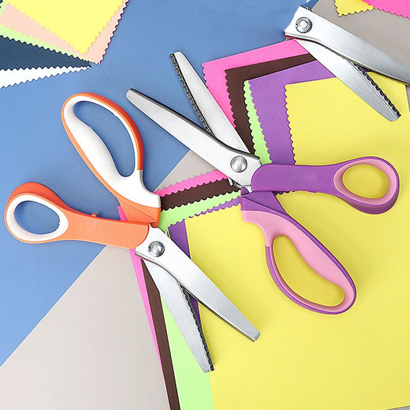 🧵 Premium Stainless Steel Pinking Shears – Ergonomic Soft-Grip, Zigzag Cut ✂️