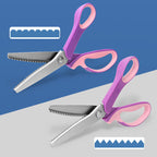 🧵 Premium Stainless Steel Pinking Shears – Ergonomic Soft-Grip, Zigzag Cut ✂️