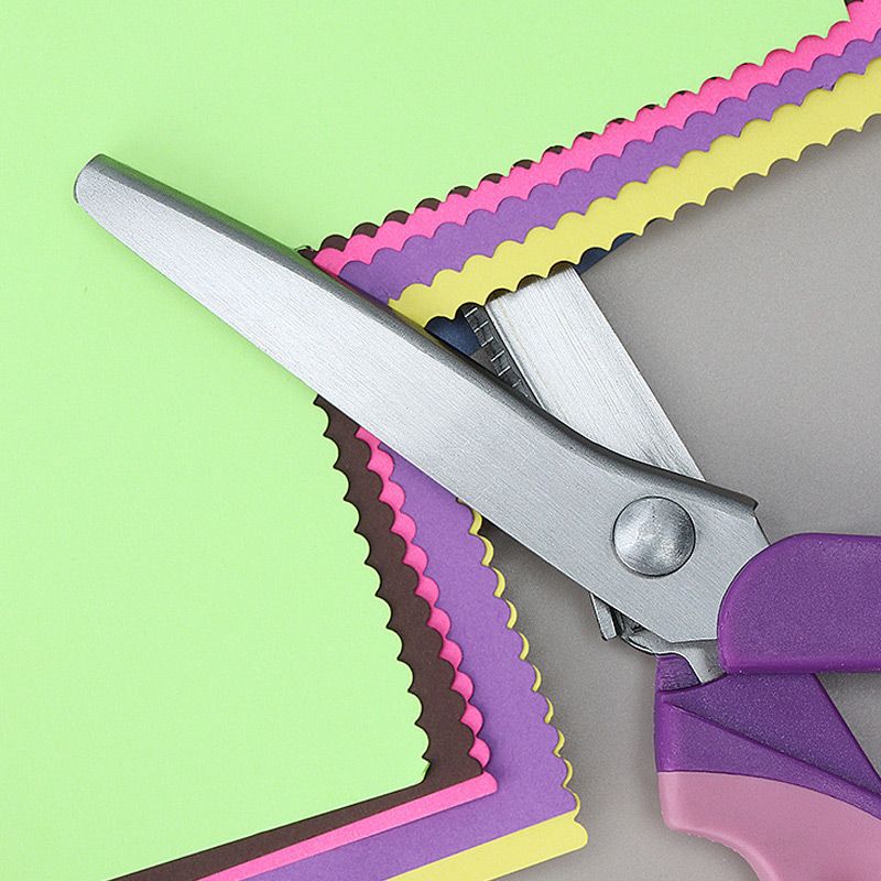 🧵 Premium Stainless Steel Pinking Shears – Ergonomic Soft-Grip, Zigzag Cut ✂️