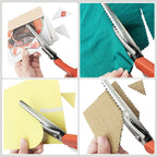 🧵 Premium Stainless Steel Pinking Shears – Ergonomic Soft-Grip, Zigzag Cut ✂️