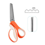 🧵 Premium Stainless Steel Pinking Shears – Ergonomic Soft-Grip, Zigzag Cut ✂️