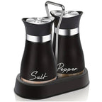 🐧Penguin Design Salt and Pepper Shaker Set, Transparent Glass Bottom Seasoning Dispenser, Large‑Mouth Refillable Spice Container for Kitchen Countertop
