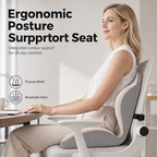 Ergonomic Memory Foam Seat Cushion with Back Support