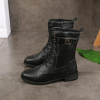 👢 Stable Steps, Easy Zip | Women's Round-Toe Chunky-Heel Ankle Boots