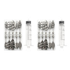 🎂Professional 3D Jelly Art Kit‑ 304 Stainless Steel 10‑Piece Floral Gelatin Art Tools with Syringe, DIY 3D Flower Jelly Cake Decorating Set for Pastry & Baking Lovers