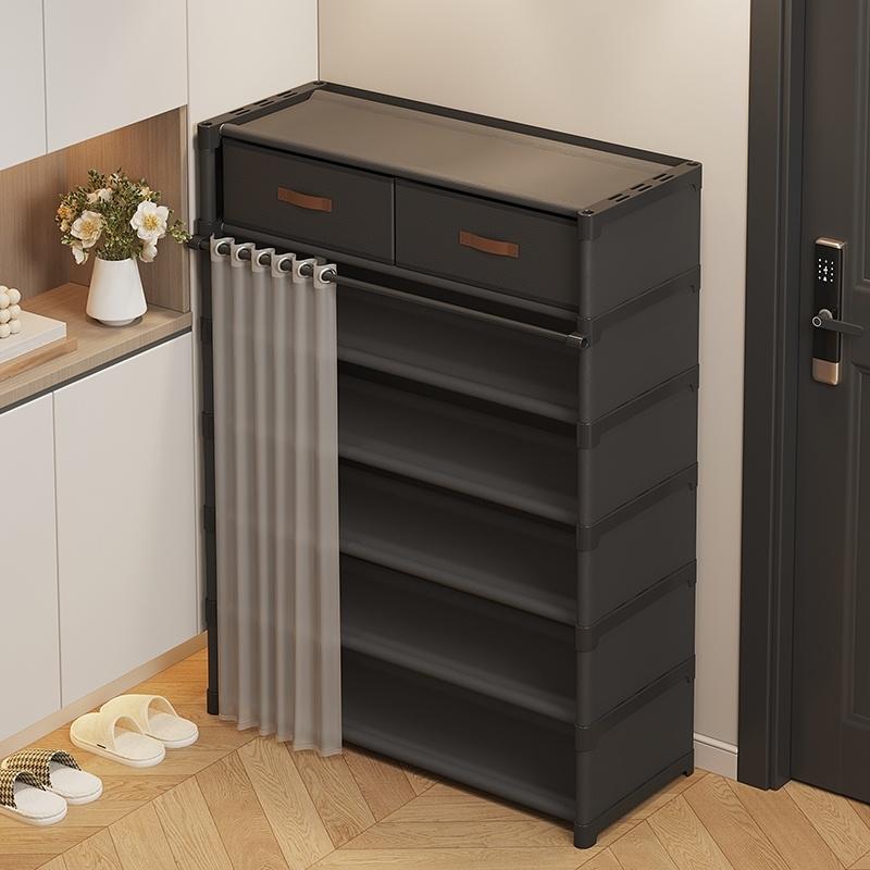 👟 🏠 Multi-Layer Shoe Rack – 360° Dustproof Protection, Removable Shelves & Dual Top Drawers – Compact Space-Saving Design ✨