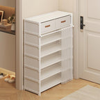 👟 🏠 Multi-Layer Shoe Rack – 360° Dustproof Protection, Removable Shelves & Dual Top Drawers – Compact Space-Saving Design ✨