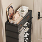 👟 🏠 Multi-Layer Shoe Rack – 360° Dustproof Protection, Removable Shelves & Dual Top Drawers – Compact Space-Saving Design ✨