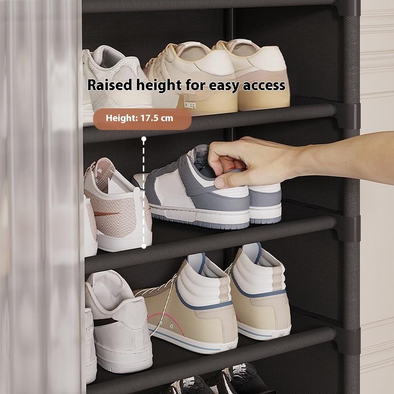 👟 🏠 Multi-Layer Shoe Rack – 360° Dustproof Protection, Removable Shelves & Dual Top Drawers – Compact Space-Saving Design ✨