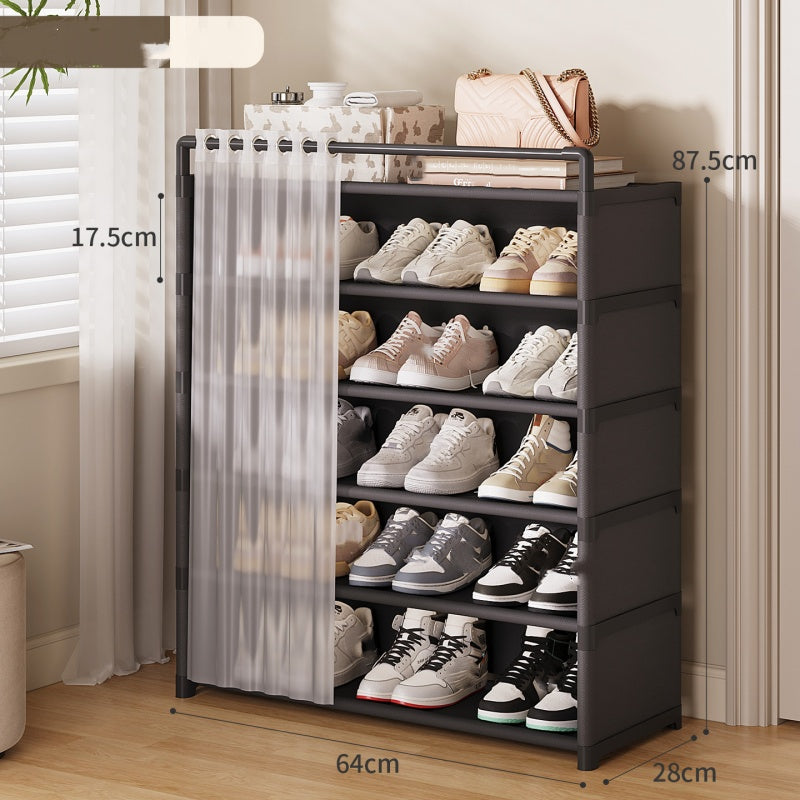 👟 🏠 Multi-Layer Shoe Rack – 360° Dustproof Protection, Removable Shelves & Dual Top Drawers – Compact Space-Saving Design ✨