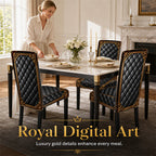 🪑  ✨ Washable Stretch Chair Cover – Baroque Gilded Print, High‑Density Elastic Fabric ✨