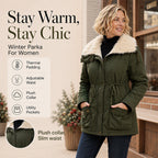 Women's Mid-Length Hooded Padded Jacket