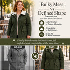 Women's Mid-Length Hooded Padded Jacket