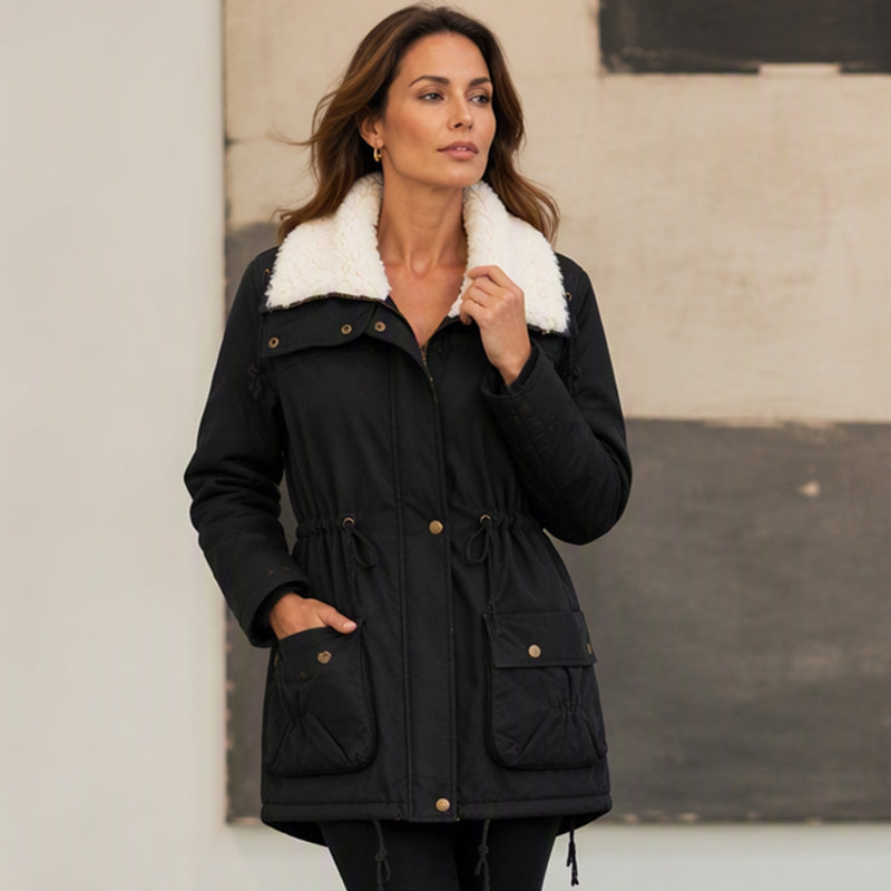 Women's Mid-Length Hooded Padded Jacket
