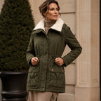 Women's Mid-Length Hooded Padded Jacket