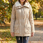 Women's Mid-Length Hooded Padded Jacket