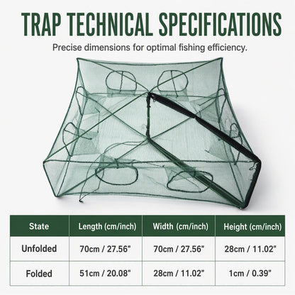 ⏳Time-Limited Special⏰Collapsible Fishing Trap Net with Multi Entrances🎣