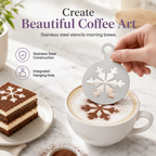 ☕Stainless Steel Coffee Latte Art Stencil Template