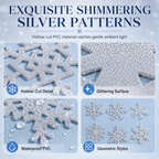Glowing Snowflake Night Light Wall Stickers