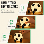 ⚽ 💡 Rechargeable Soccer Night Lights – Soft Glow, Tap Control, Kid-Safe ✨