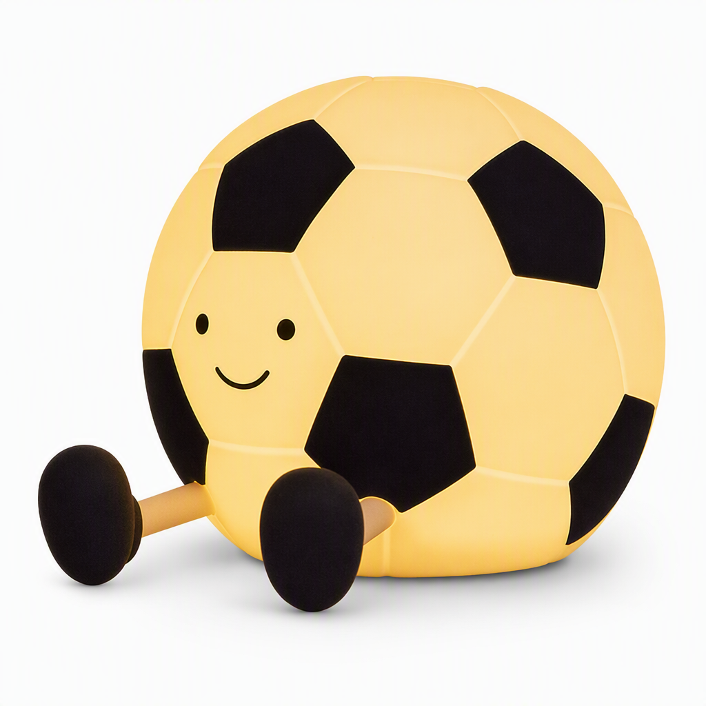 ⚽ 💡 Rechargeable Soccer Night Lights – Soft Glow, Tap Control, Kid-Safe ✨
