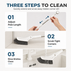 Multifunctional Extendable Long Handle Floor Scrub Brush