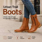👢 Stable Steps, Easy Zip | Women's Round-Toe Chunky-Heel Ankle Boots