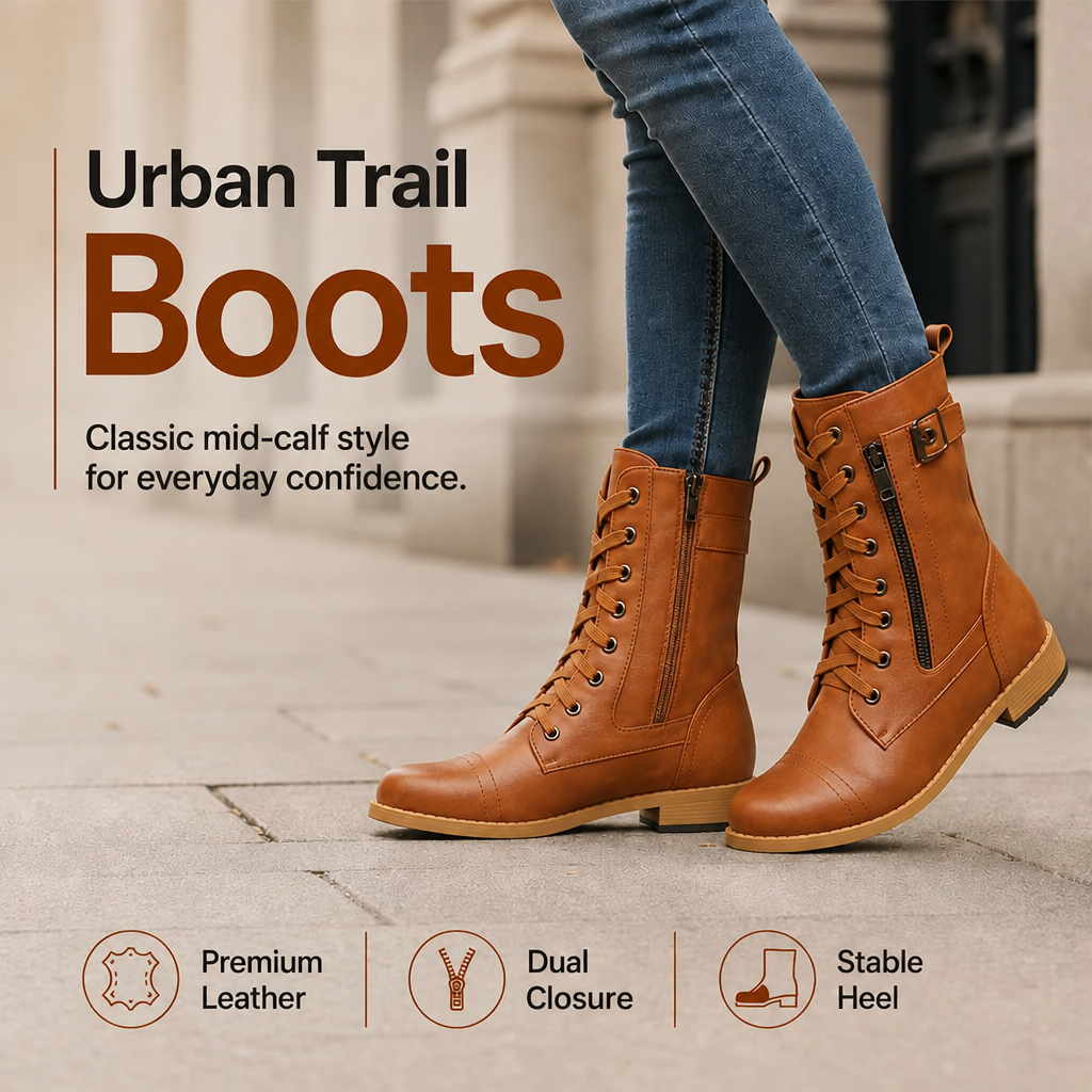👢 Stable Steps, Easy Zip | Women's Round-Toe Chunky-Heel Ankle Boots
