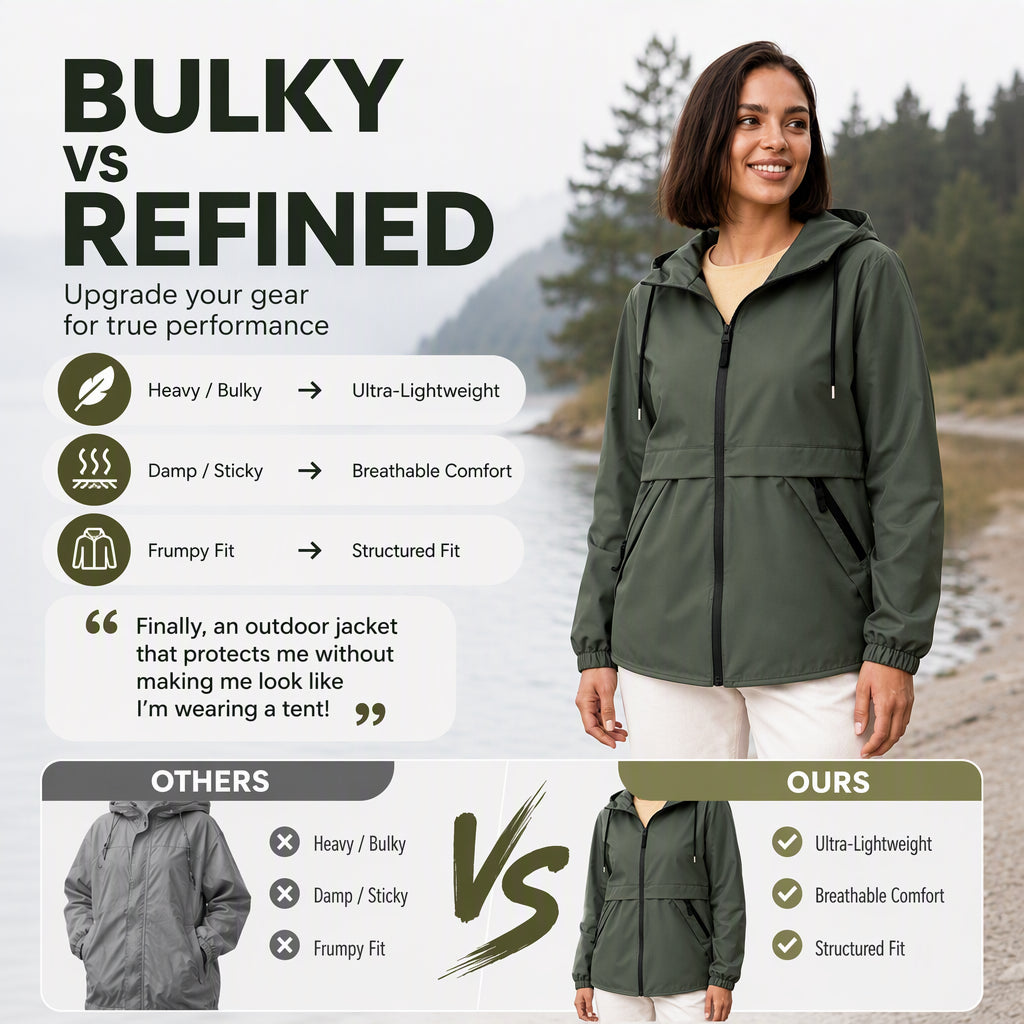 💖Women's Outdoor Windproof Hooded Jacket