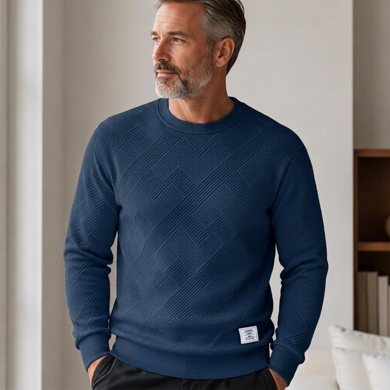 💥Men's Casual Jacquard Crewneck Sweatshirt