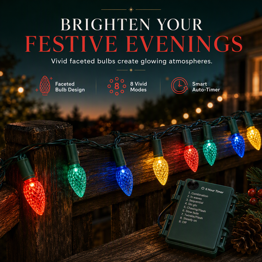 🍓 ✨ Battery Operated Strawberry String Lights – 8 Modes, Waterproof, Festive Decoration 🎃
