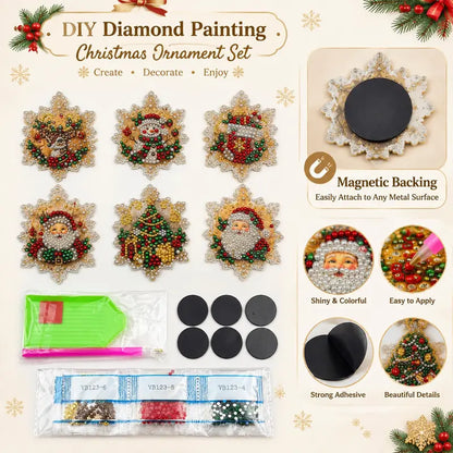 ✨ DIY Sparkling Magnetic Decoration Kit – Fun Holiday Craft for Fridge & Metal Surfaces