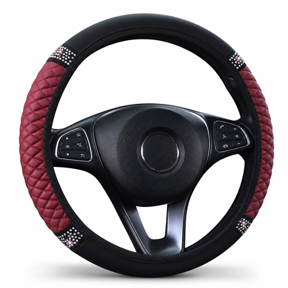 ⏳Time-Limited Special ⏰ Rhinestone Steering Wheel Cover – Sparkling, Quilted, Luxury 🚗