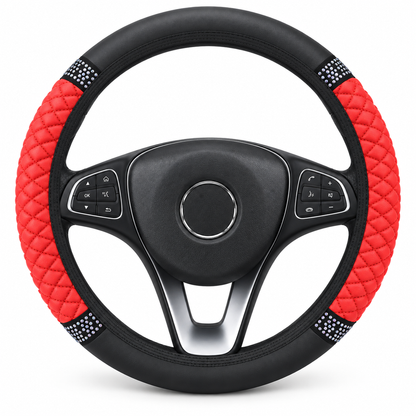⏳Time-Limited Special ⏰ Rhinestone Steering Wheel Cover – Sparkling, Quilted, Luxury 🚗