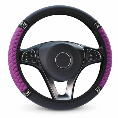 ⏳Time-Limited Special ⏰ Rhinestone Steering Wheel Cover – Sparkling, Quilted, Luxury 🚗